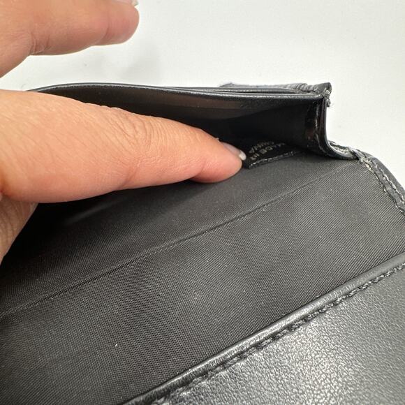 COACH y2k Black Signature Canvas Small CardHolder Wallet - Picture 6 of 7